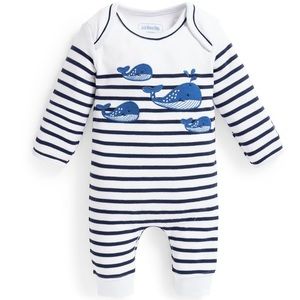 NWOT JoJo Maman Bebe whale appliqué romper